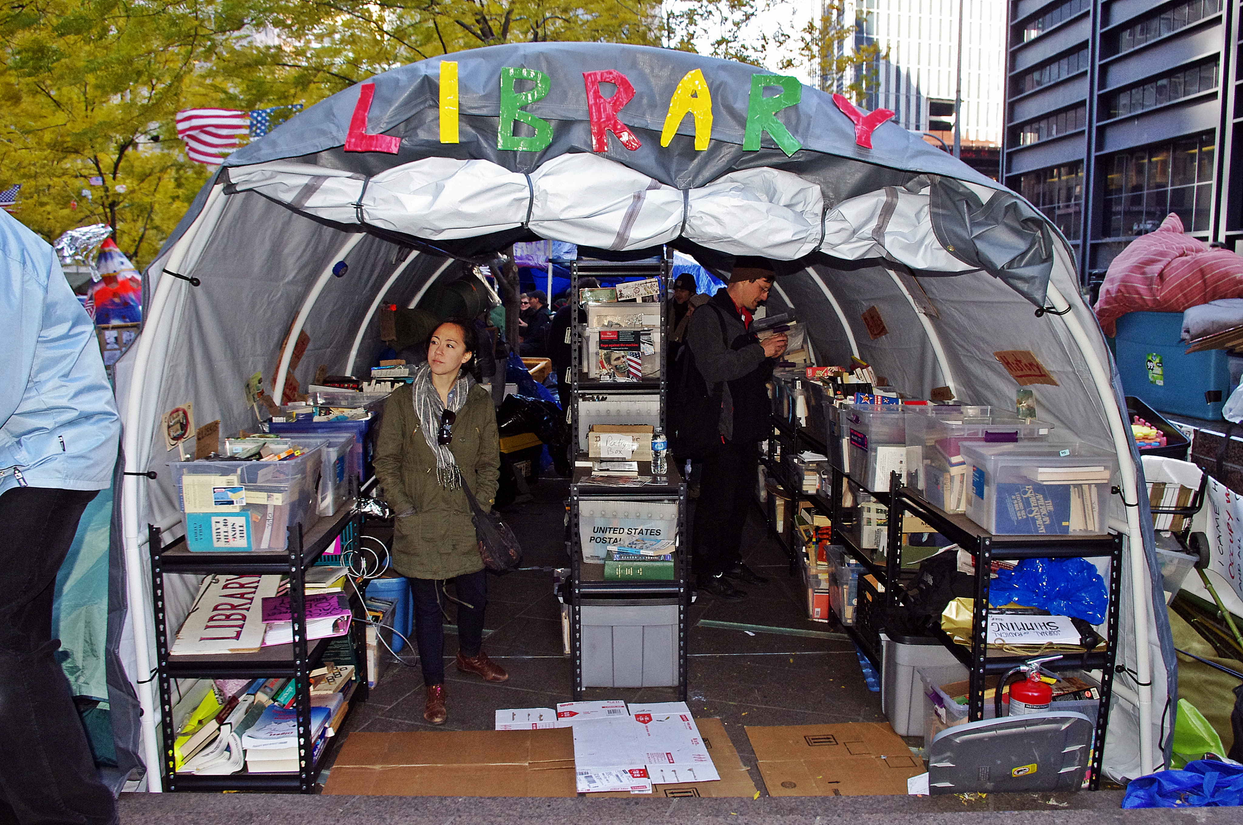 The People's Library at Occupy Wall Street // Photo by David Shankbone
